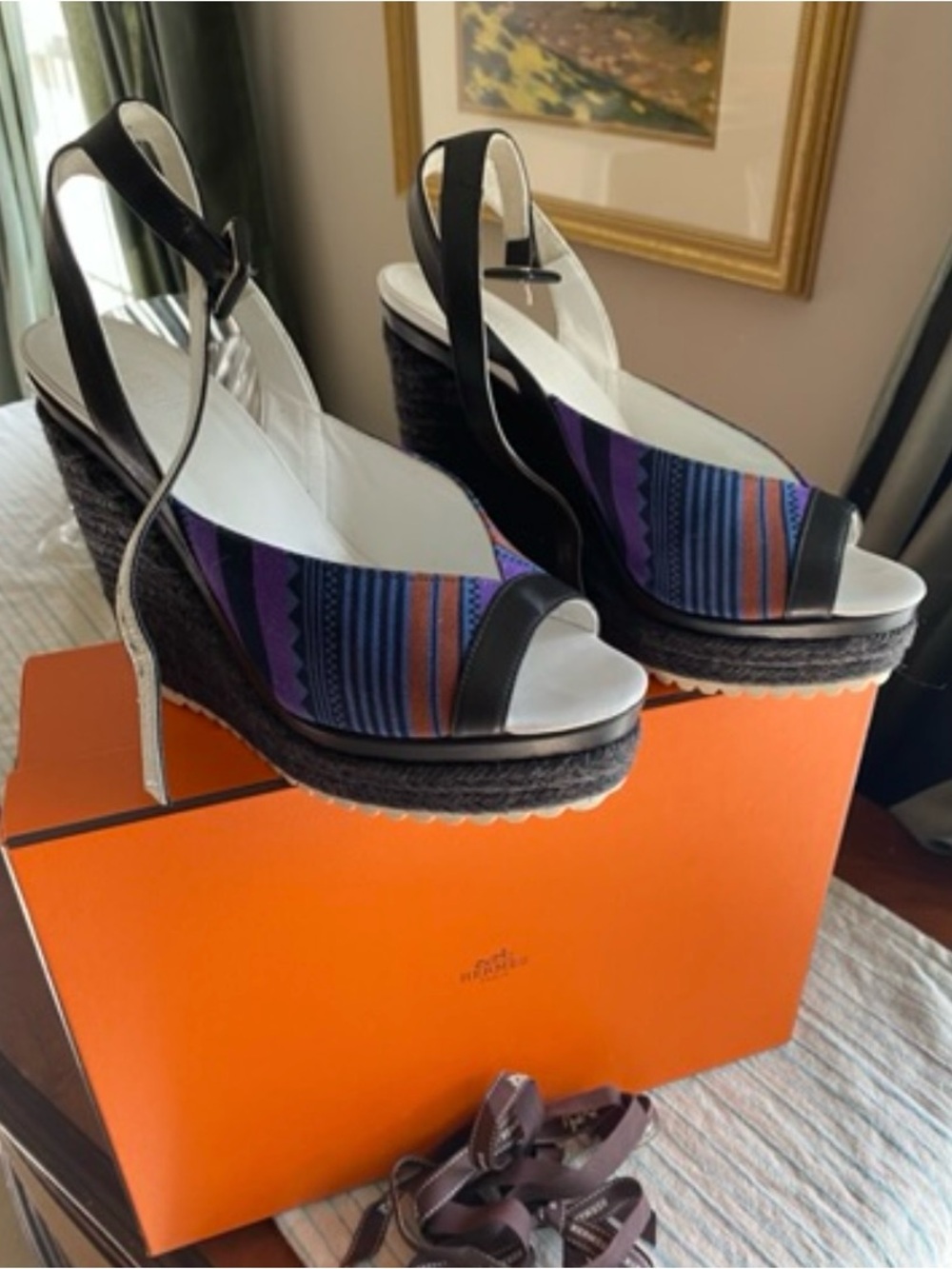 Hermes Wedge Sandals - Picture 3 of 12